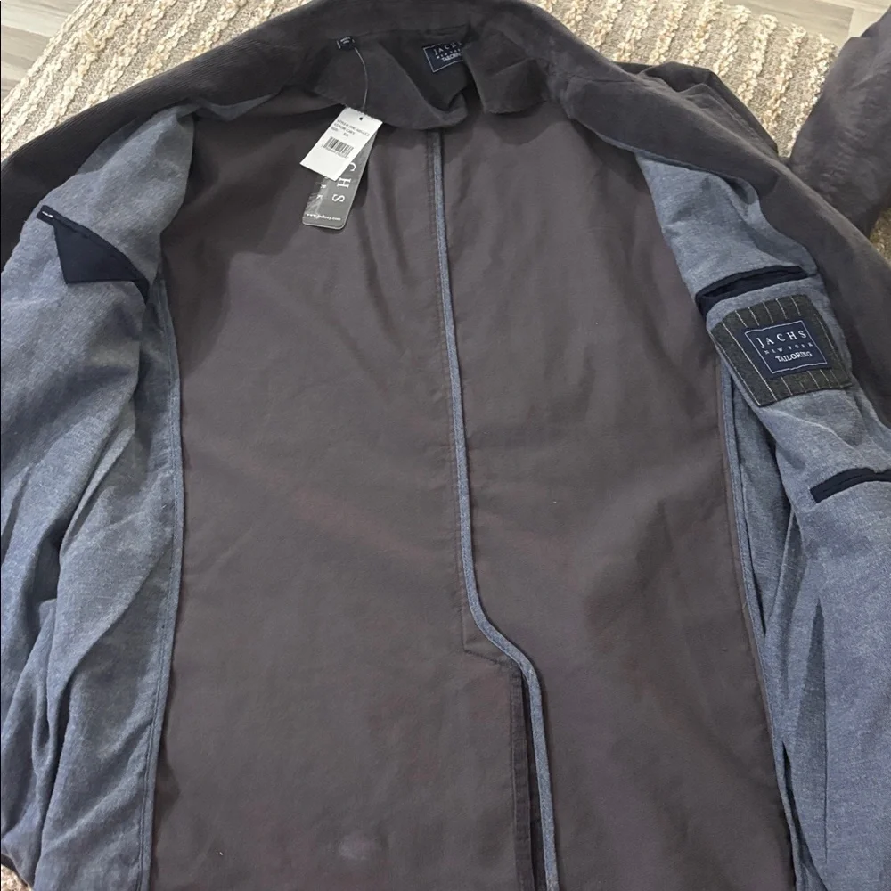Jachs New York Gray Corduroy 2‎ Button Sport Jacket Men's Size XXL NWT